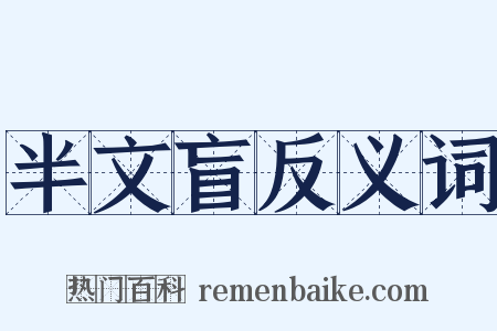 半文盲反义词是什么意思的图片
